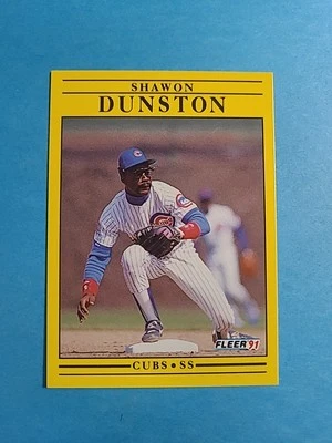 Shawon Dunston 1991 Fleer Baseball Card # 420 I6800 - Image 1 of 2