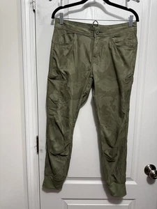 prAna Halle Jogger II Pants Women's 6 Sage Green Camo Outdoor Hiking Travel - Picture 1 of 16