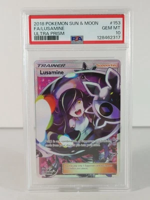 Lusamine - POKEMON - Ultra Prism - #153 - Ultra Rare - 2018 - PSA 10 - Image 1 of 2
