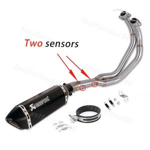 For Yamaha MT-07 FZ07 Tracer 7 2025-2026 Black Tips Exhaust System Header Pipe - Picture 1 of 14