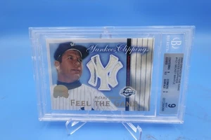 2000 Fleer Greats of the Game Yankee Clippings Mickey Mantle GU Relic BGS 9 MINT - Picture 1 of 2