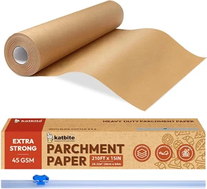 Unbleached Parchment Paper for Baking, 15 in X 210 Ft, 260 Sq.Ft, Heavy Duty Bak - Picture 1 of 8