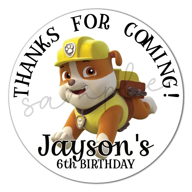 Adesivos de patrulha de patas de entulho para pirulitos sacos de guloseimas favores de festa envelope selos - Imagem 1 de 1