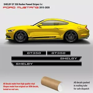 Shelby style GT350 Rocker stripes for Mustang 2015 - 2020 - Picture 1 of 4