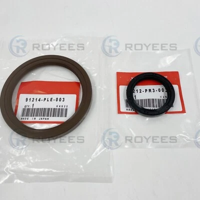 2X Front & Rear Main Crankshaft Seal for Honda Acura 91212-PR3-003/91214-PLE-003 Foto 1 de 4