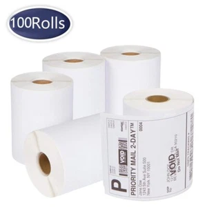 100 rollos 4x6 etiquetas de envío térmico directo 220/rollo 1744907 compatibles DYMO 4XL - Imagen 1 de 5