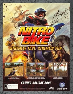 Nitro Bike Nintendo Wii - Print Ad Original Art 7.75x10.50 - Picture 1 of 1