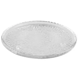 Round Beveled Clear Glass Candle Holder Plate 6” Decorative 3 Footed on Bottom - Picture 1 of 3