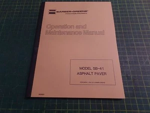 CATERPILLAR 4248-BG0087, SB41 FINISHER OPERATION & MAINTENANCE MANUAL, BG0087 - Picture 1 of 6