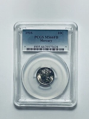 1916 Mercury Dime PCGS MS66FB - Image 1 of 4