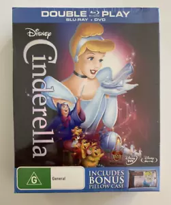 Cinderella Blu-Ray + DVD Disney With Bonus Pillow Case - Brand New & Sealed - Picture 1 of 4