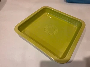 Fiesta Lemongrass 8.5" Square Utility Tray Napkin Holder rare HTF New - Picture 1 of 5