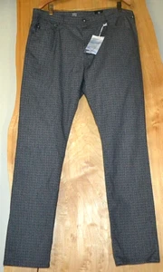 AG Everett Slim Straight Leg Black & Gray Herringbone Pants Jeans 36 X 34 Men's - Picture 1 of 7