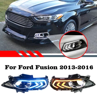 Lâmpadas de neblina de LED luzes de circulação diurna DRL W seta para Ford Mondeo MK5 14-16 - Imagem 1 de 4