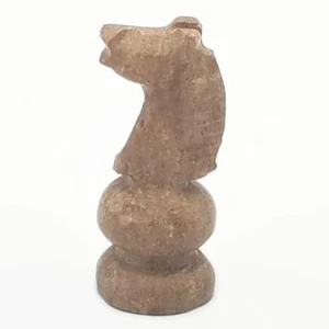 Pieza de Ajedrez Piedra Caballero Marrón Beige Ónix Tallada a Mano Repuesto México - Imagen 1 de 9