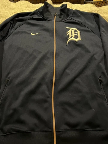 Detroit Tigers Nike Track Jacket Coat 2xl Xxl Men’s Mint Shape Embroidered Logo Cover