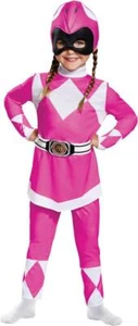 GIRLS PINK POWER RANGER MUSCLE HALLOWEEN COSTUME 3-4T DG67381M - Picture 1 of 2