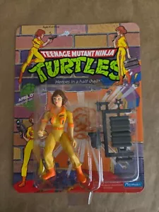 1990 TMNT Teenage Mutant Ninja Turtles APRIL O’Neil ORANGE Stripes NIP UNPUNCHED - Picture 1 of 6