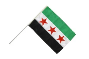 Stockflagge Stockfahne Syrien 1932-1963 Opposition - Freie Syrische Armee 60x90 - Bild 1 von 1