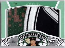 2015-16 Leaf Genesis Epic Materials Patch Emerald #EMPJE1 Jack Eichel 2/5