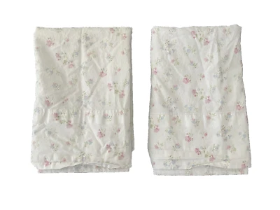 2 fundas de almohada SIMPLY SHABBY CHIC tamaño king 100 % algodón caramelo floral rosa azul Foto 1 de 4