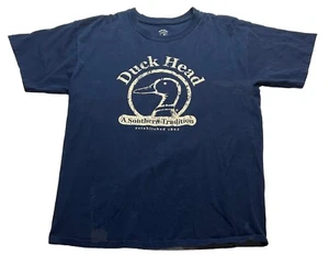 Duck Head Tee Shirt Mens Large Navy Pima Cotton Short Sleeve Logo NWOT - Picture 1 of 6