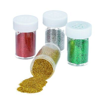 4x CRAFT GLITTER TUBS Assorted Colours Card Making Arts & Crafts Sensory Toys • 6.71€