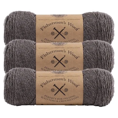 (3 Pack) Lion Brand Yarn 150-125N Fishermen's Wool Yarn, Brown Heather - Image 1 of 4