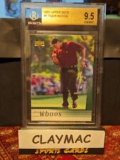 2001 Upper Deck Tiger Woods Card RC #1 BGS 9.5 SUB 1-10, 2-9.5s, 1-9 GEM MT QTY