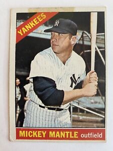 1966 Topps #50 Mickey Mantle New York Yankees HOF