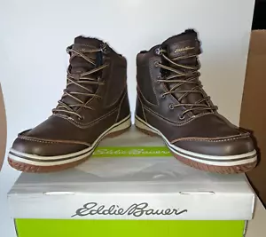 Stivali uomo nuovi Eddie Bauer taglia 8 M WaverlyBrown impermeabili scatola potrebbe essere imperfetto - Foto 1 di 10
