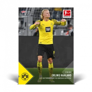 2021 TOPPS NOW BUNDESLIGA #18 ERLING HAALAND - LAST GASP WINNER  - Picture 1 of 2