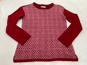 Vineyard Vines Girls Size M (10-12) Red Batik Super Soft Pullover Sweater - Picture 1 of 13