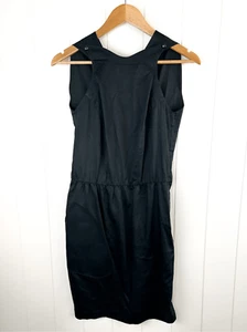 Mini abito nero Thierry Mugler Paris retro cowl LBD a scatto con una tasca taglia 40 - Foto 1 di 13