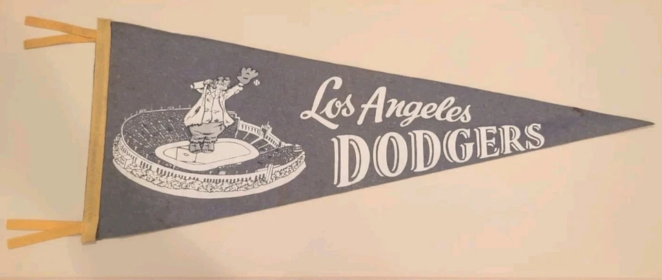 De colección Los Angeles Dodgers 1959 Tamaño Completo Raro Da Bum Original Banderín Campeones Foto 1 de 4