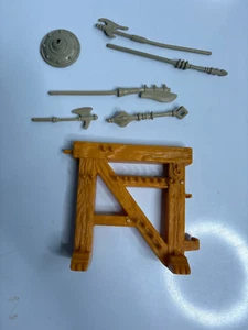 Vtg HE-MAN MOTU CASTLE GRAYSKULL WEAPONS RACK & ACCESSORIES LOT - Picture 1 of 2