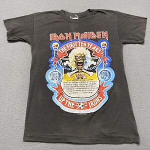 Vintage Iron Maiden Shirt Mens Medium Black The First Ten Years Single Stitch