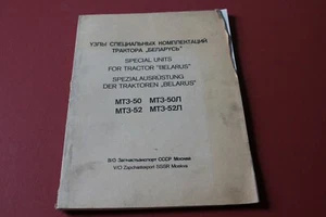 BELARUS models MT3-50, MT3-52 SPECIAL UNITS tractors parts catalog book/manual - Picture 1 of 4