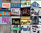 Toile photo personnalisée avec PAUL en photos de panneaux - PETITE (11"x14")