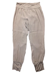 Pantalón Suzy D London Mujer M/L Cónico Beige Harén Jogger Banda Ancha Ligero - Imagen 1 de 9