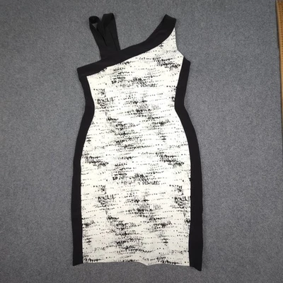 Joseph Ribkoff Dress Womens 14 white bodycon one shoulder casual size 14 - image 1 of 4