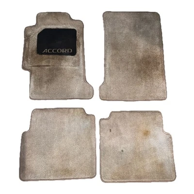 Juego completo de alfombrillas Honda Accord 1990-1993 OEM raras beige tostado Foto 1 de 4