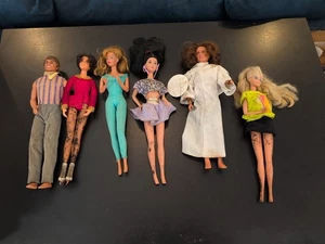 Lote De 6 De Colección Barbie Ken Princesa Leia, Dorothy Hamill, Animal Lovin' Twist N - Imagen 1 de 7
