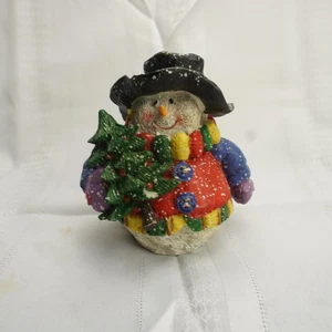 K's Collection by Ganz Snowman Figurine Christmas Resin Hand Painted Hat Tree - Picture 1 of 9