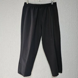 Happy Chef Capri Uniform Pants Unisex Sz L Black Kitchen Cook Work Professional - Picture 1 of 9