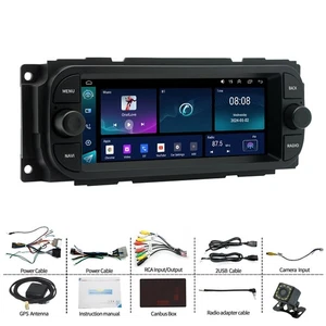Car Stereo Radio For Dodge Jeep Grand Cherokee Wrangler Chrysler 2+32G Camera - Bild 1 von 11