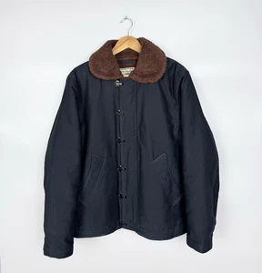 BOB DONG N-1D Front Hook Deck Jacket Heavy-Duty Fur Collar Wool Lined Coat - Picture 1 of 9