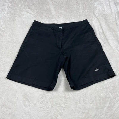 Vintage Nike Bermuda Shorts Women’s Small Black Snap Golf Athleisure Outdoors - Image 1 of 4