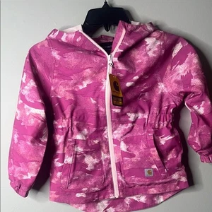 Carhartt girls Ripstop Pink Camo Jacket Size 4/5 - Picture 1 of 4
