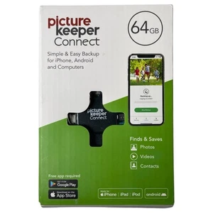 Picture Keeper Connect 64GB Made for IPhone IPad IPod Android Black New Open Box - Picture 1 of 8
